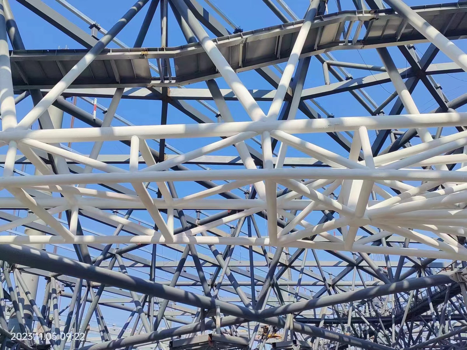 Fireproof coating applied to steel structure project