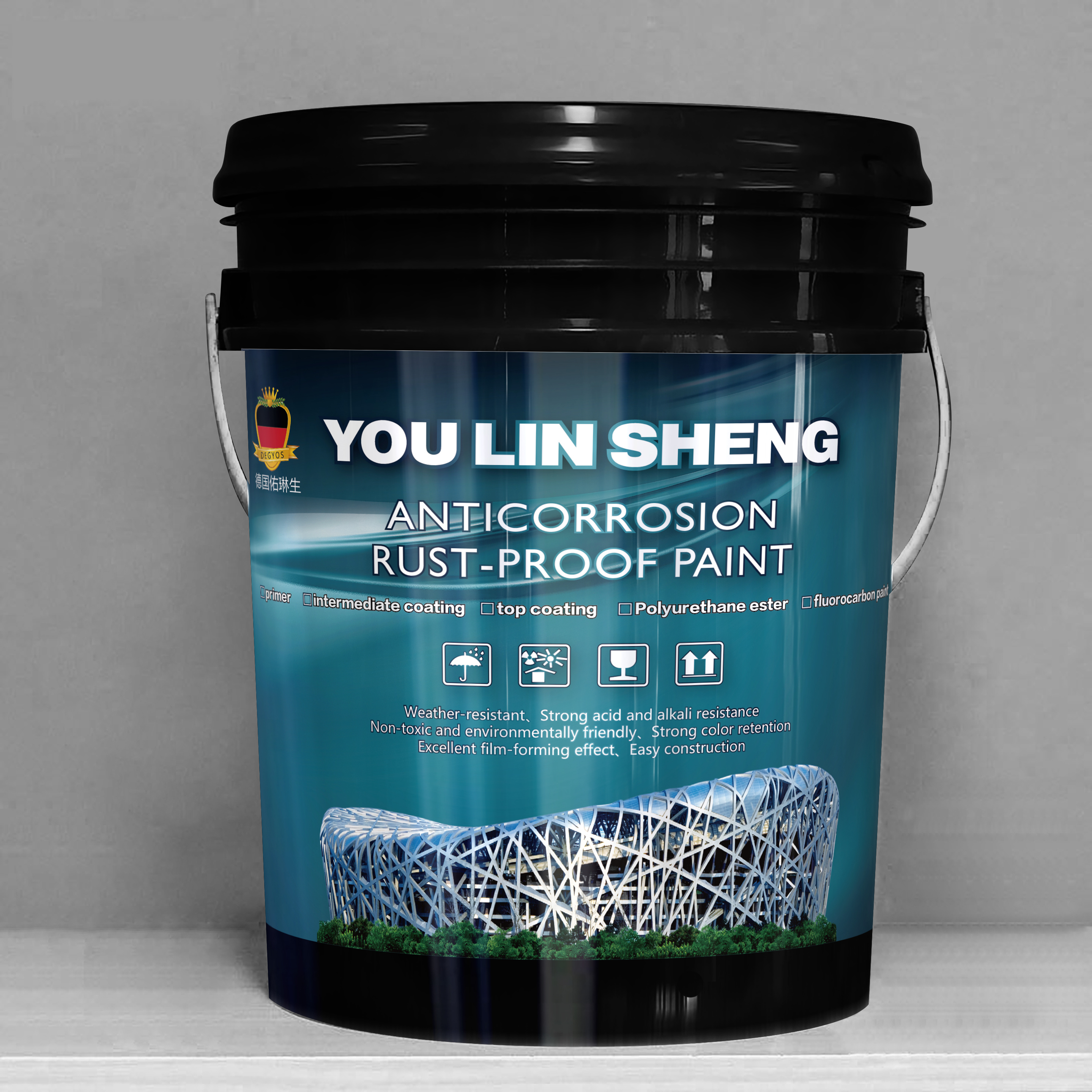 Steel structure fireproof coating product