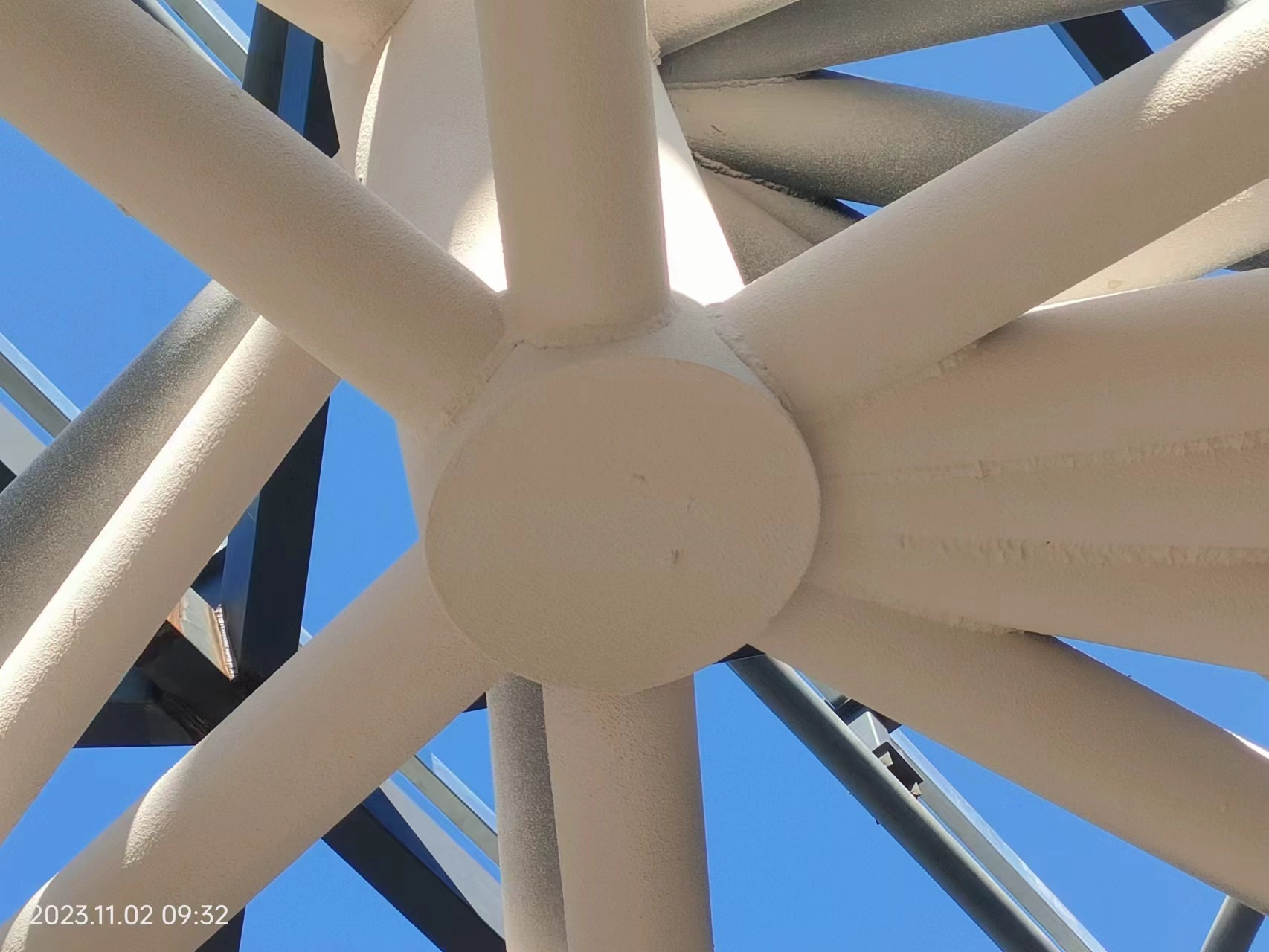 Coated steel connection project
